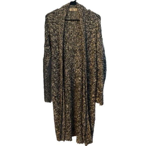 Hollister Sweaters - Hollister Black White Long Duster Cardigan Sweater